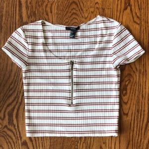 Forever 21 Striped Crop Top